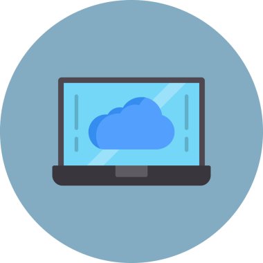 bulut hesaplama düz simgesi