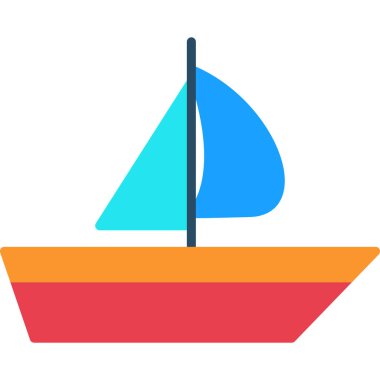 tekne simgesi, vektör illüstrasyonu