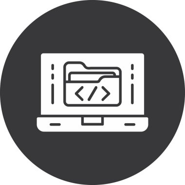 Web geliştirme simgesi. Web için kodlama vektör simgelerinin basit illüstrasyonu