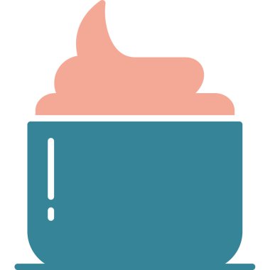 Krema. Web simgesi basit illüstrasyon