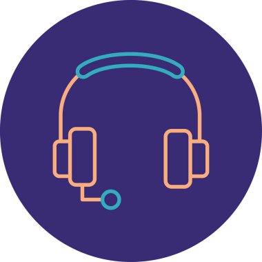 Kulaklık. Web simgesi basit illüstrasyon