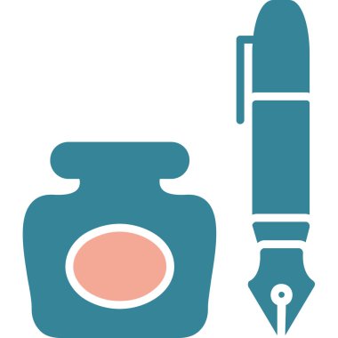 Kalem. Web simgesi basit illüstrasyon