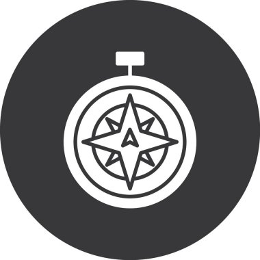 Pusula. Web simgesi basit illüstrasyon