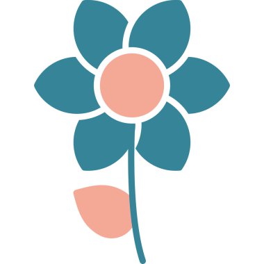 Çiçek. Web simgesi basit illüstrasyon