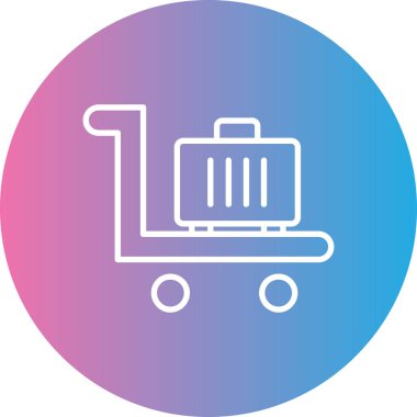 El arabası. Web simgesi basit illüstrasyon