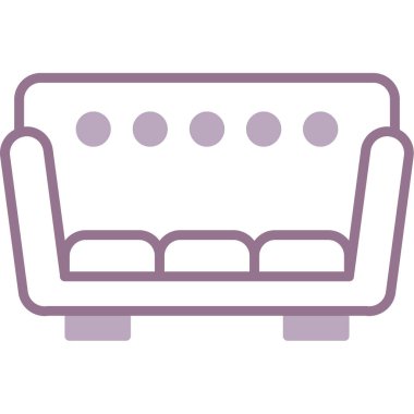 Koltuk simgesi, vektör illüstrasyonu