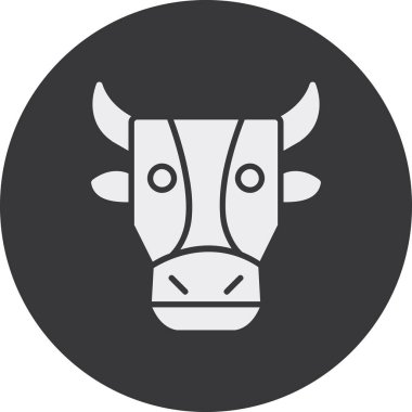 İnek vektör simgesi tasarımı