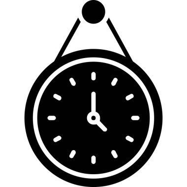 Saat simgesi vektör illüstrasyonu