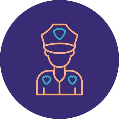 vektör polis simgesi illüstrasyonu