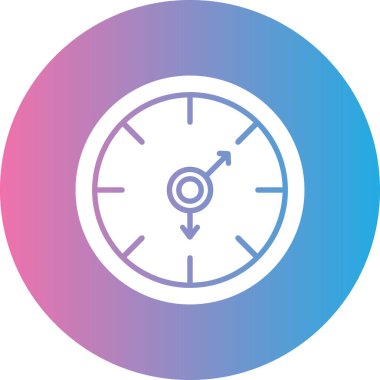 Bir saat simgesinin vektör illüstrasyonu