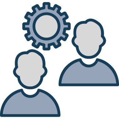 İş adamları. Web simgesi vektör illüstrasyonu