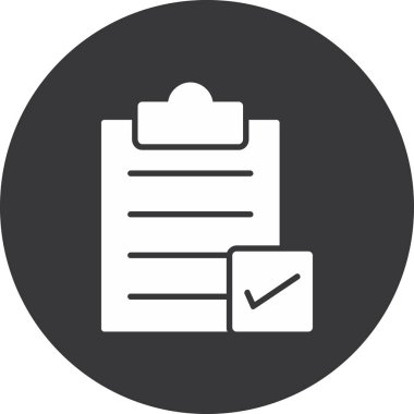 Kontrol listesi simgesi, vektör illüstrasyonu