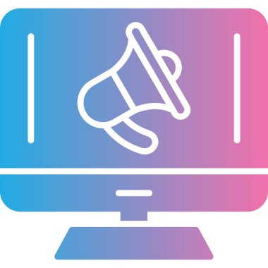 Konuşmacı. Web simgesi basit illüstrasyon