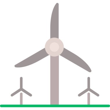 Rüzgar türbini ikonu. vektör illüstrasyonu