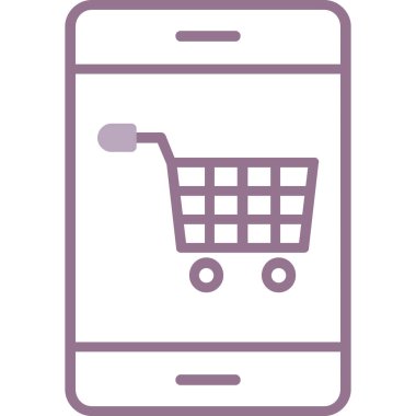 Alışveriş arabalı akıllı telefon.