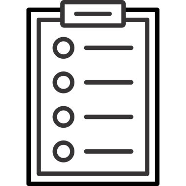 Kontrol listesi simgesi vektör illüstrasyonu