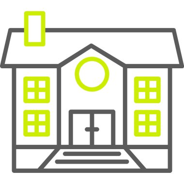 Moda Biçimli Ev Simgesi İzole Arkaplan