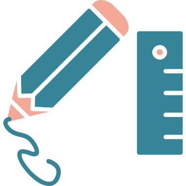 Kalem. Web simgesi basit illüstrasyon