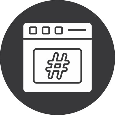 Mikrodalga simgesi, vektör illüstrasyonu