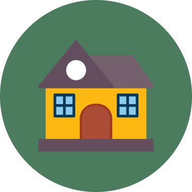 ev vektör dairesi renk simgesi