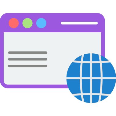 Web tasarım simgesi, basit vektör illüstrasyonu