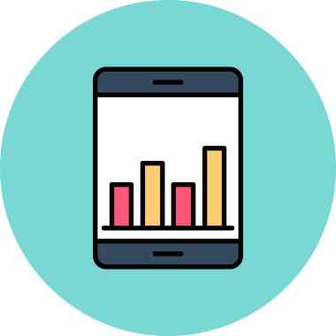 grafik grafik çizelgesi vektör simgesi modern basit vektör illüstrasyonu