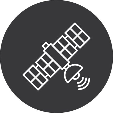 Uydu. Web simgesi basit illüstrasyon