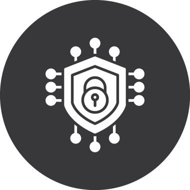 Güvenlik simgesinin vektör illüstrasyonu