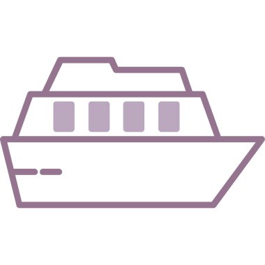 tekne ikonu vektör illüstrasyonu