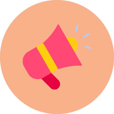 Megafon. Web simgesi basit illüstrasyon