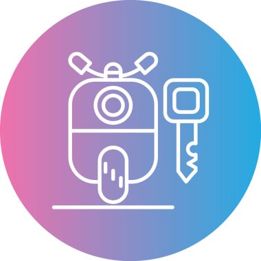 Sırt çantası simgesinin vektör çizimi