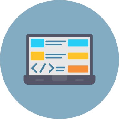 Düz biçimli kodlama programlama simgesi