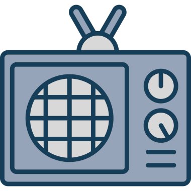 Radyo. Web simgesi basit illüstrasyon