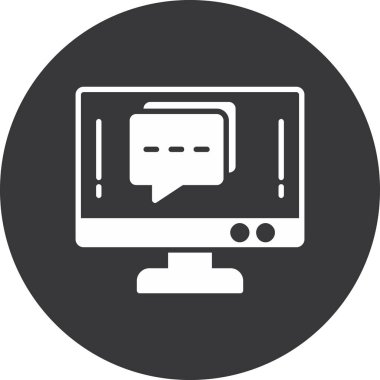 computer monitor icon. simple illustration