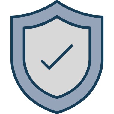 kalkan ikon vektör illüstrasyonu