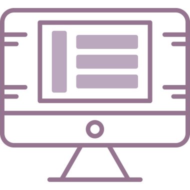 Bilgisayar. Web simgesi basit tasarım