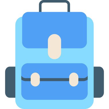 sırt çantası simgesi vektör illüstrasyonu