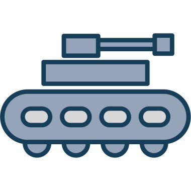Askeri tank ikonu. vektör illüstrasyonu