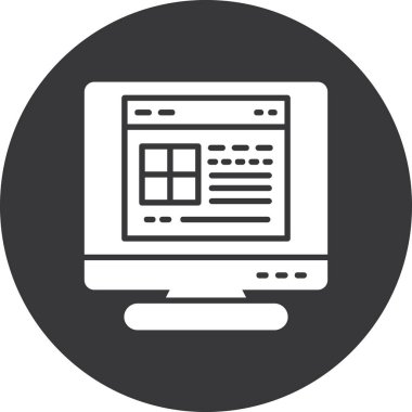 bilgisayar izleyici vektör simgesi