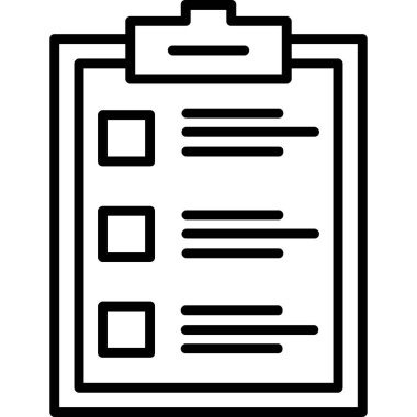 kontrol listesi simgesi vektör illüstrasyonu