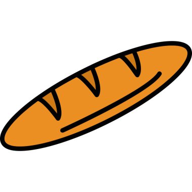 ekmek ikonu vektör illüstrasyonu