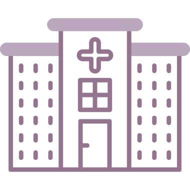 Hastane binası. Basit illüstrasyon