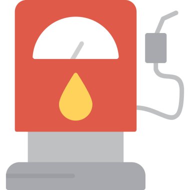 Düz stil elektrik benzinliği simgesi