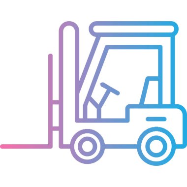 forklift. Web simgesi basit illüstrasyon