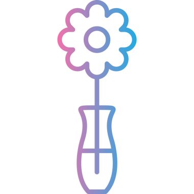 çiçek simgesi vektör illüstrasyonu