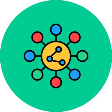 Bir sosyal ağ simgesinin vektör illüstrasyonu