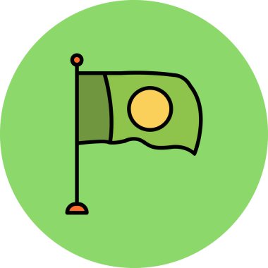 bayrak ikonu vektör illüstrasyonu