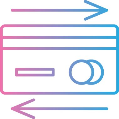 Kredi kartı ikonu vektör illüstrasyonu