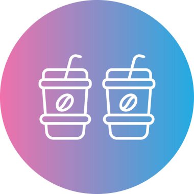 Kahve. Web simgesi basit illüstrasyon