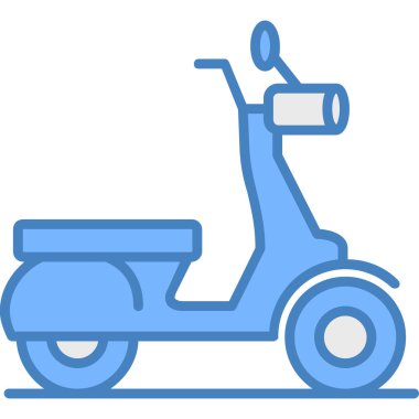 Motosiklet scooter simgesi - taslak biçimi